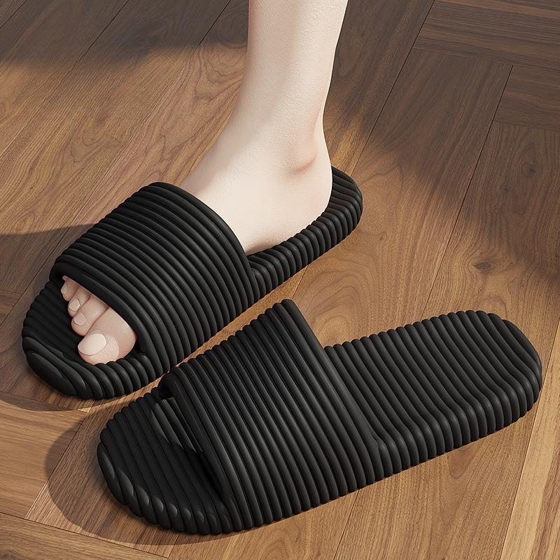 Striped Bathroom Slippers for Women, Summer Household Bathroom Anti-slip, Men's Indoor Household Cool Slippers for Women