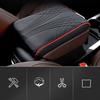 Black Stripe Car Armrest Cushion Box Pad Memory Foam Leather Arm Rest Mat Cover