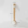 Bamboo Bathroom Body Brushes Long Handle Natural Wool Soft Face Cleaning Brushes Exfoliating Massager Dry Brushing Shower Tool
