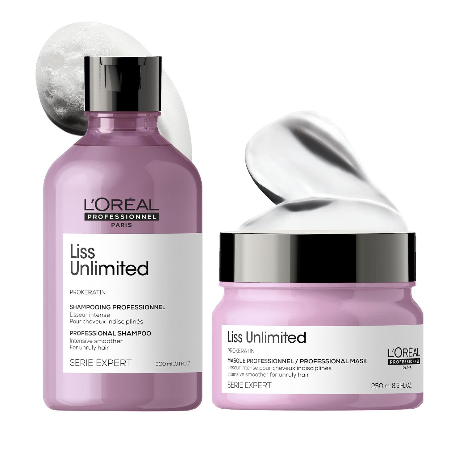 L Oréal Professionnel Paris Liss Unlimited Shampoo With Pro-Keratin For Rebellious Frizzy Hair, Serie Expert, 300 Ml
