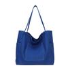 Large-capacity Canvas Bag Women's 2025 New Simple and Versatile Solid Color Niche Design Shoulder Bag Tote Bag