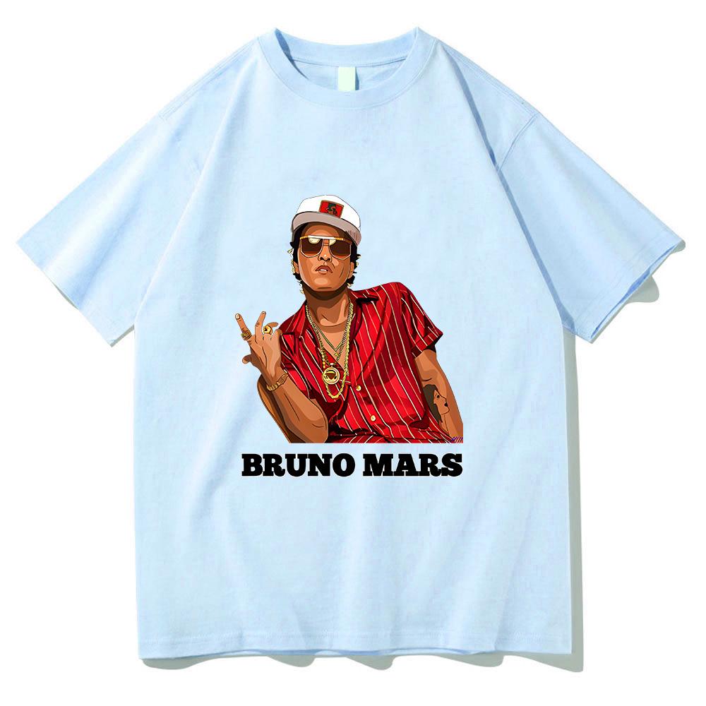 Tričko Bruno Mars Grafický potisk Korejský styl Punkové tričko Krátký rukáv Gotické Tričko s O-výstřihem Ropa Hombre Retro Měkké oblečení