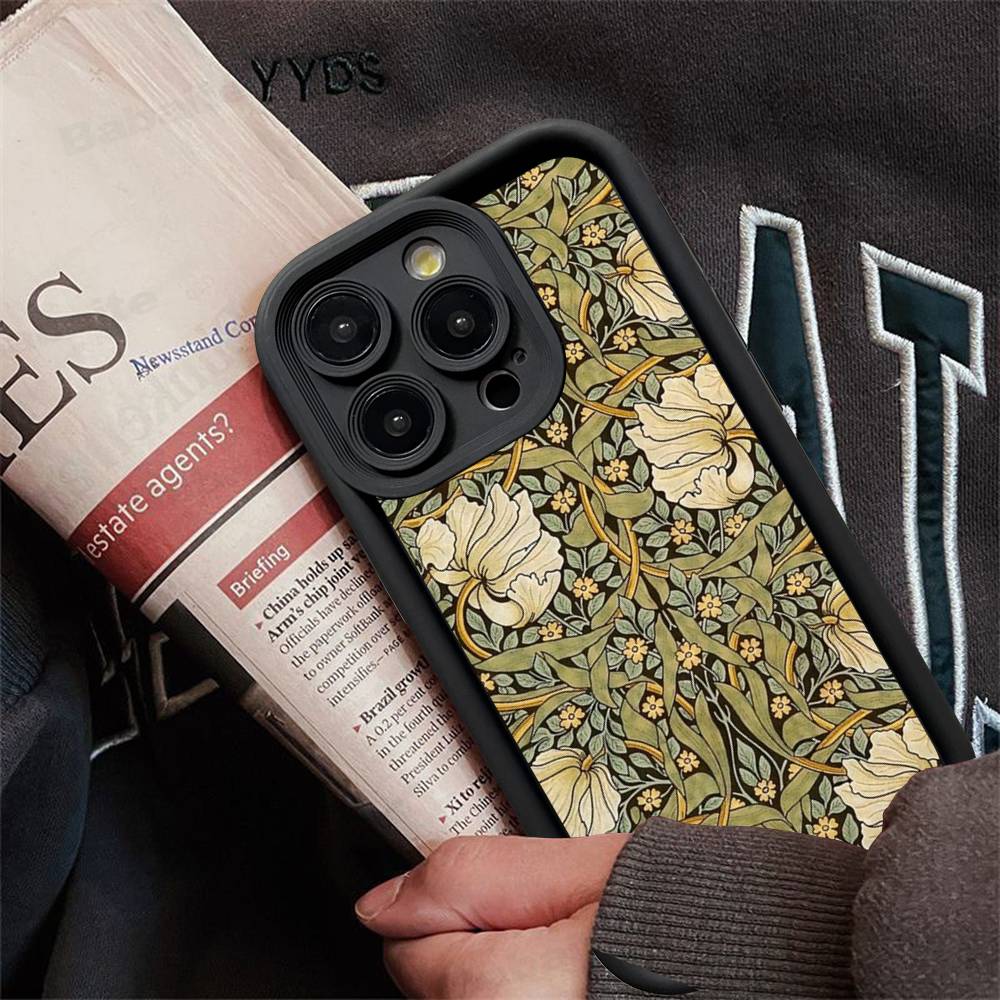 

William Morris Strawberry Phone Case For IPhone 17 16 15 14 13 12 11 Pro Max Anti Drop Soft Cover iPhone 15 pro