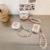 Airpods Pro Bluetooth Headset Case Protective Case Colored Beads Portable Chain Transparent 1/2 Generation Tulip 3 Generation Tide
