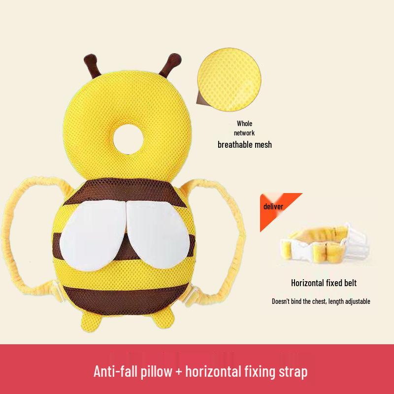 

Infant Anti-Fall Head Protection Pillow - Breathable, Four Seasons Style for Walking Safety Horizontal Strap