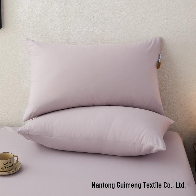 A-class Pure Cotton Solid Color Pillowcase Pair 48x74cm - Skin-Friendly for Home & Hotel Use