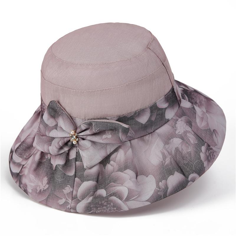 Hat Women's Summer Outdoor Sun Protection Sun Hat Bow Bucket Hat Sun Hat