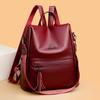 Waterproof Leather Backpack for Women Anti-theft Backpacks Shoulder Bags for Teenage Girls Large Capacity Travel School Bag
