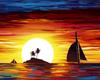 RUOPOTY Oil Painting By Numbers Seaside Landscape Wall Art Unique Gift Hand Painted Picture By Numbers Sunset For Living Room