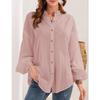 Dámské jarní a letní nové košile s dlouhým rukávem, bavlněno-lněné košile, karkasy a další dámské oblečení