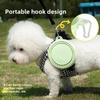 Collapsible Pet Dog Food Water Bowl with Carabiner Pet Accessories Folding Supplies Dishes Silicone Cats Pet Folding Bowl