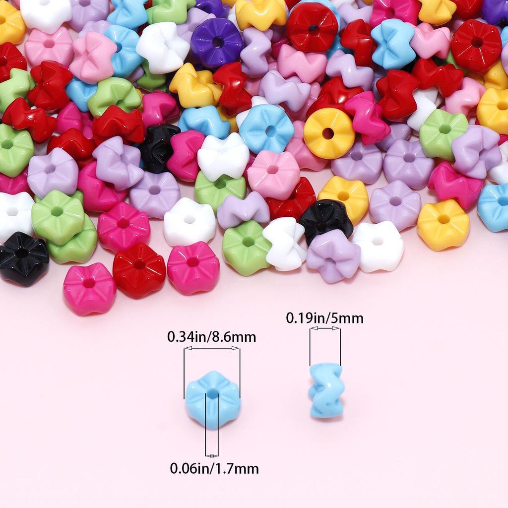 Acrylic Wave Snowflake Beads for DIY Jewelry & Phone Chains