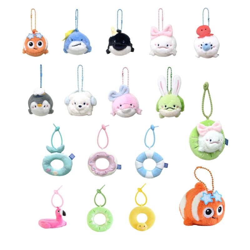 Adorable Ocean Animal Plush Keychain Collection Featuring Cute Turtles Clownfish Dolphins And Seals