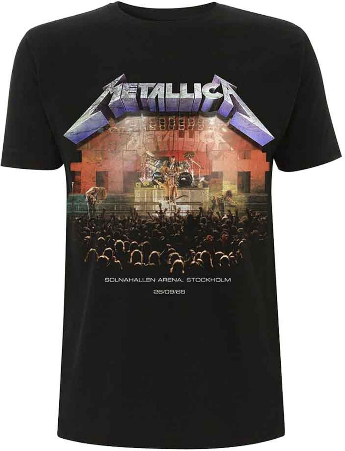 Футболка Metallica Стокгольм 86 Логотип группы Официальная Мужская Черная S чёрный