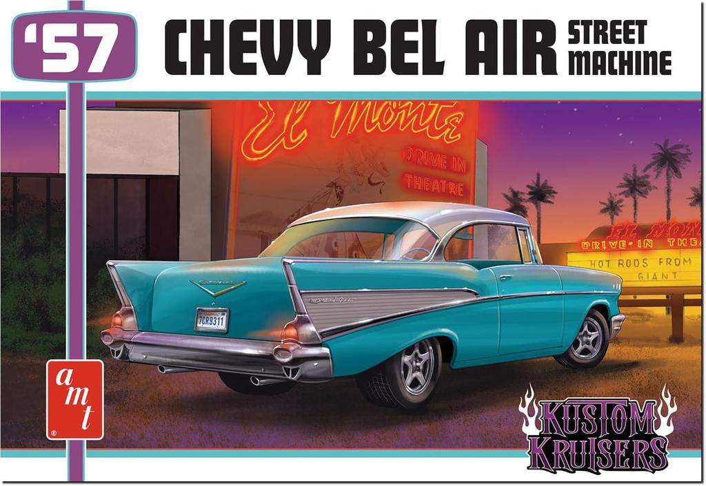 AMT 1/25 Custom Cruiser Series 1957 Chevy Bel Air Street Machine Plastic Model Kit AMT1460 (Automobile)