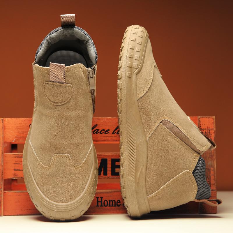 Clearance Men's Shoes Spring New Construction Site Wear-resistant and Non-slip Bag Head Tooling Shoes Versatile One-pedal Lazy Labor Insurance Shoes