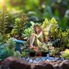 Flower Fairy Garden Stake, 2D Acrylic Fairy with Butterfly Wings Yard Art Stake, Waterproof Outdoor Fairy Tale Decoration for Yard Lawn Planter