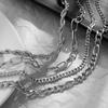 4Pcs/Set Vintage Silver Color Twisted NK Chain Bracelets for Men Goth Cuban Adjustable Link Charm Bangles Couple Hand Jewelry