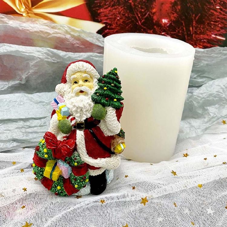 Silicone Cake Decorating Candle Mold Chocolate Candy Baking Molds for Xmas Party Home Decoration Handmade Gift Craft DIY