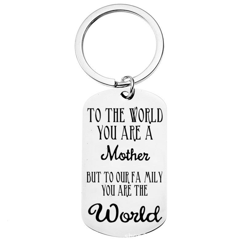 Stainless Steel Keychain with Laser Engraving - Perfect Gift for DAD on Father's Day, Mother's Day, or Birthday
