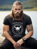 Viking Skull Unisex Cotton TShirt Norse Mythology Casual Cool Hipster Style