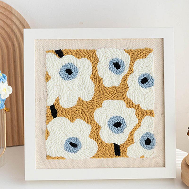 Punch Needle Embroidery Kit Easy Art Work Decor Kits sewing thread Punch Embroidery Needle Kit for Beginners, Girls, Adult