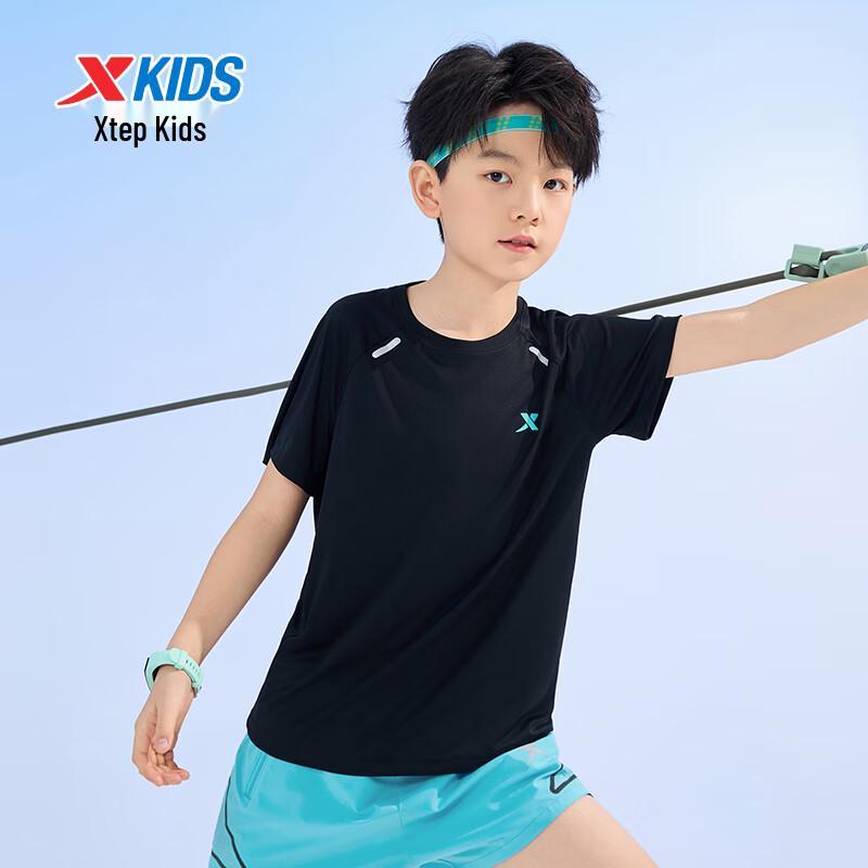 XTEP Kids' Short Sleeve Casual Knit Shirt