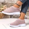 Fashion New Spring Summer Women's Vulcanize Shoes Mesh Breathable Soft Bottom Large Size Slip On Sneakers Casual Solid Weave Sport Tenis