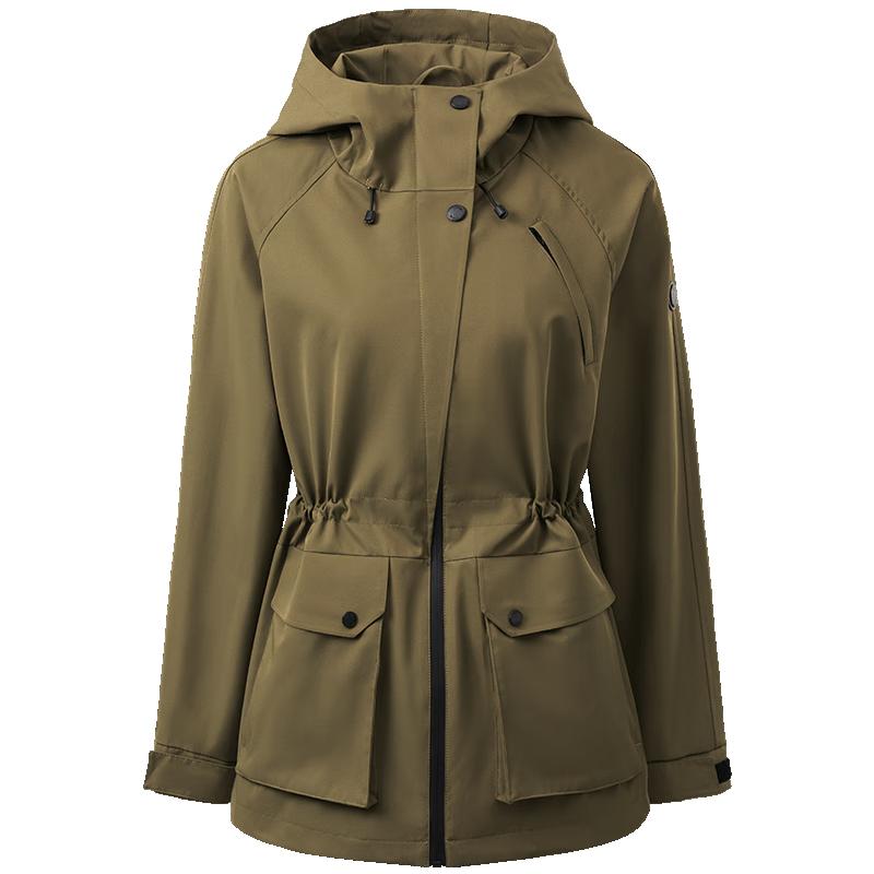 GIOVANNI VALENTINO Women's Hooded Mid-Length Windbreaker