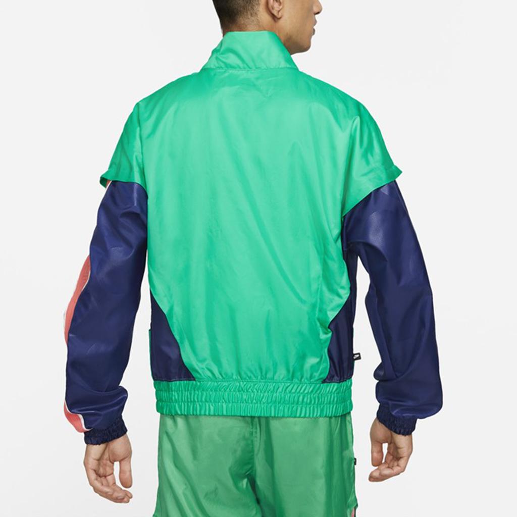 Nike Giannis Leichte Patchwork Sportlich Lässige Webjacke mit Stehkragen Herren Jacken Smaragd DA5670-372