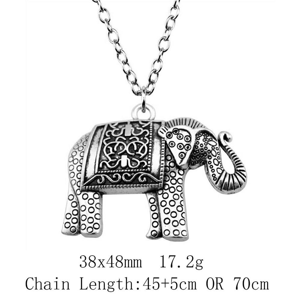 Cadouri pentru femei Noutăți în coliere Colier cu lanț lung cu elefant de 45 cm sau 70 cm Lucruri ieftine