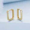 WOSTU 925 Sterling Silver 18K Gold Wedding Hoop Earrings Women Simple Star Geometric earring Drop Ear Studs Engagement Pendiente