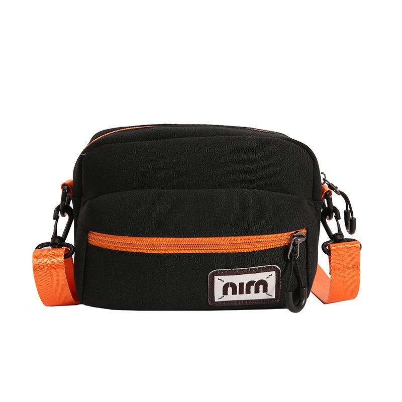 New Nylon Women's Bag Trendy Color Block Mini Square Purse Korean Style Crossbody Shoulder Bag