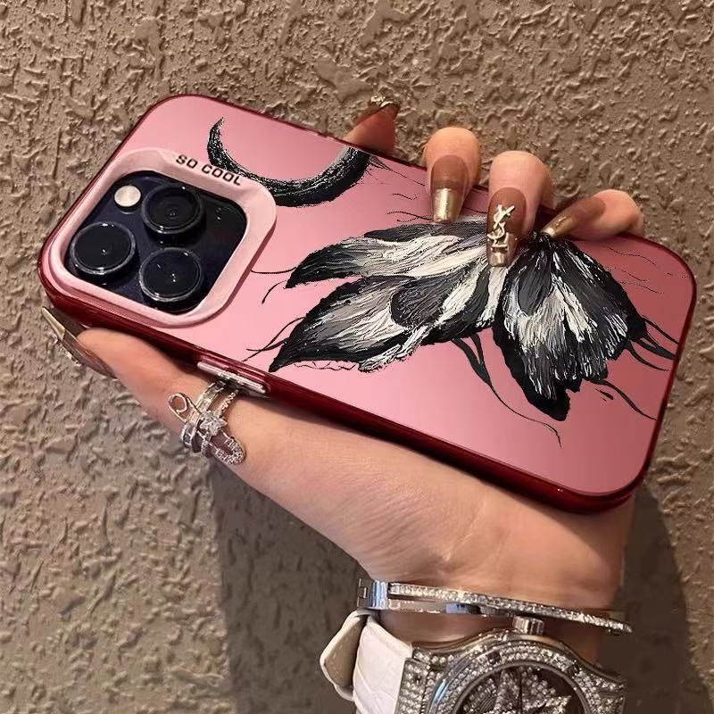 The New Moon Butterfly Is Suitable for Iphone17 Mobile Phone Case Apple 15promax/16 Anti-drop 13pro12/11x.