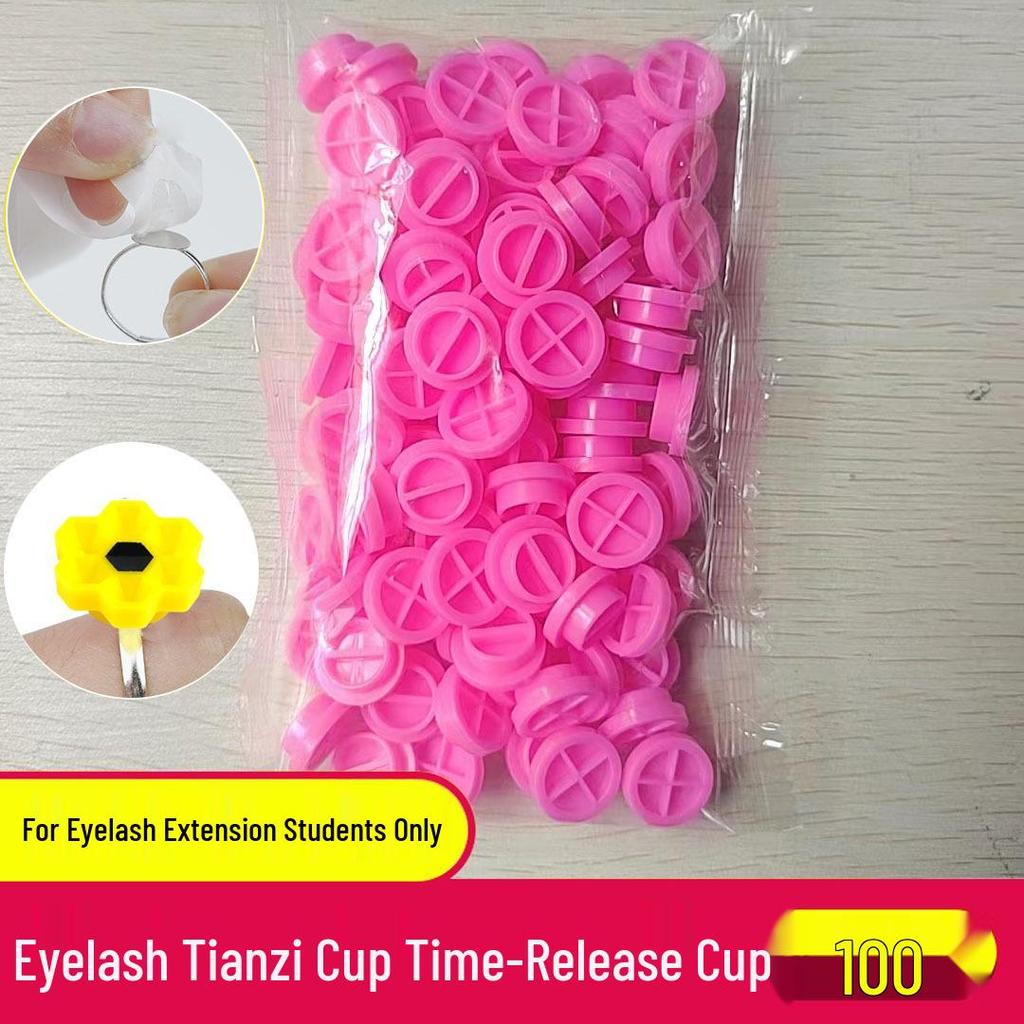 Eyelash Plum Blossom Adhesive Cups: Honeycomb & Square Grid for Lash Extensions with Time-Delay Feature