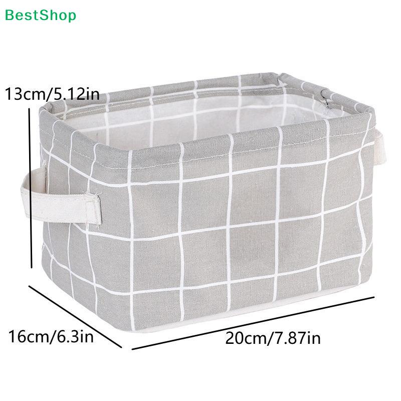Baumwoll-Leinen-Stoff Kleinkram Faltbarer Aufbewahrungskorb Für Zuhause, Schlafzimmer & Schrank (Eisbär-/Karo-/Punkte-Designs)