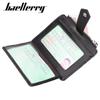 Baellerry Men's Korean Style Slim Card Holder: Multi-Card Slot, Driver's License Coin Purse with Simple Zipper Buckle