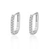 New High-end Style Earrings - Zirconia Hollow Geometric Ear Studs for Women. Elegant, Simple, Fashionable and Small-sized Earrings.