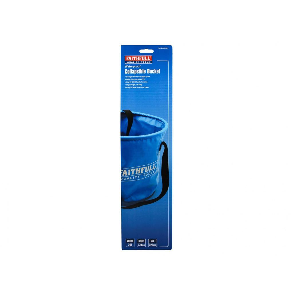Faithfull Waterproof Collapsible Bucket 20 Litre