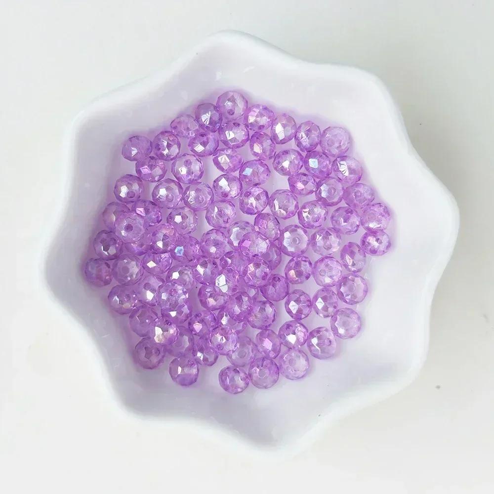 50pcs Translucent Czech Crystal Glass Bead Faceted Colorful Spacer Bead for Jewelry Making DIY Bracelet Necklace Accessories