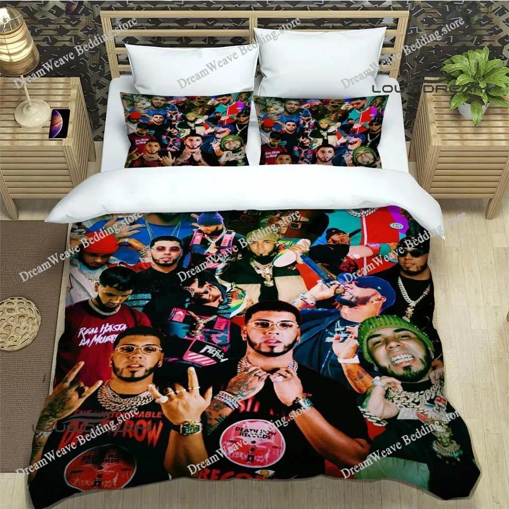 Rapper Anuel AA Printed Bedding Sets Exquisite Bed Supplies Set Duvet Cover Bed Comforter Set Bedding Set Luxury Birthday Gift96