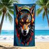 1Pc Wolf Headphones Beach Towel Quick Dry Multiuse For Beach Pool Gym Yoga Home Travel Christmas Halloween Xmas Gift G1122