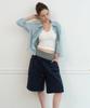 AYVUL Stripe Fold Bermuda Pants, Navy