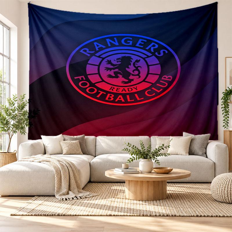 Rangers FC Wandteppich, Weiches Stoff Wandbehang, Dekorative Kulisse Für Schlafzimmer Heimwandkunst