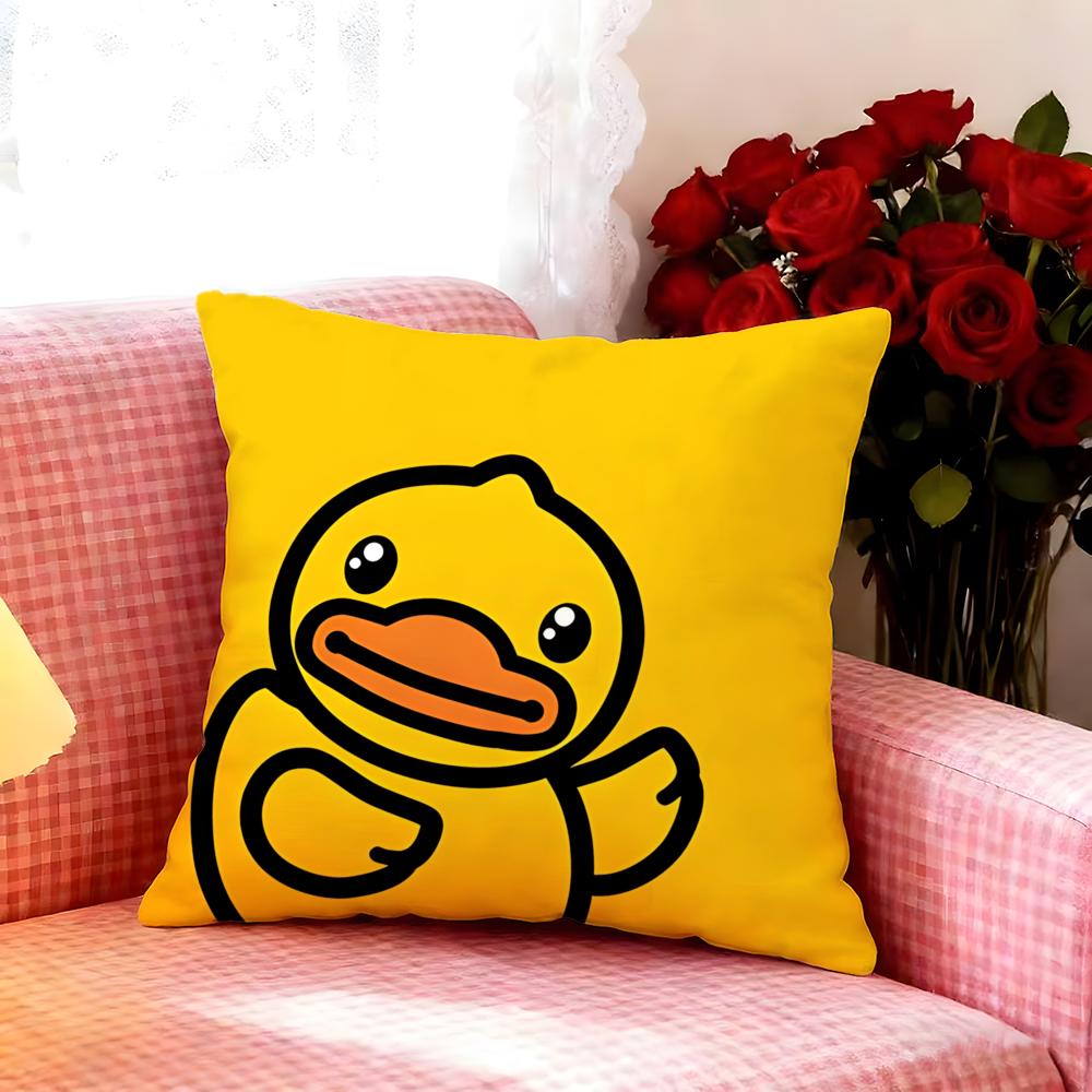 Cute Brand B-B.Duck Cushion Cover Premium Soft Pillowcase Skin-Friendly Breathable Multi-Purpose For Home Office Travel