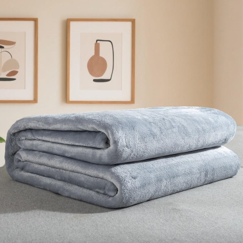 Solid Color Flannel Throw Blanket Soft Nap Shawl Blanket New Plush Blanket For All Seasons