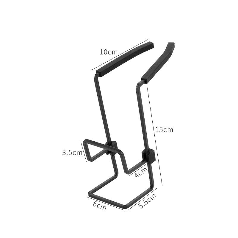 Iron Art Kitchen Sink Organizing Rack: Household Dishwashing Sponge Holder & Drain, Faucet Storage Solution. чёрный