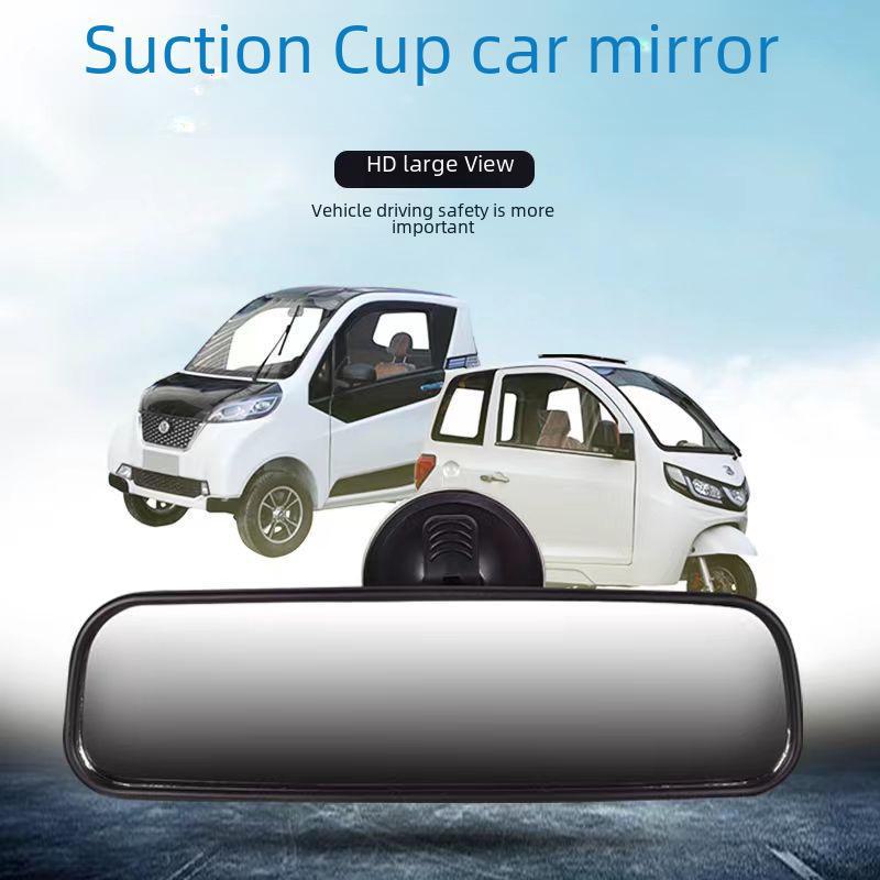 Three-Wheeled Electric Vehicle Interior Rear Mirror with Suction Cup - No Drill Needed!