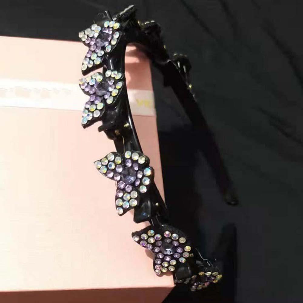 Eleganter Damen Schmetterlings-Haarreif Süßes Haarband Mode Strass Stirnband für Pony Damen