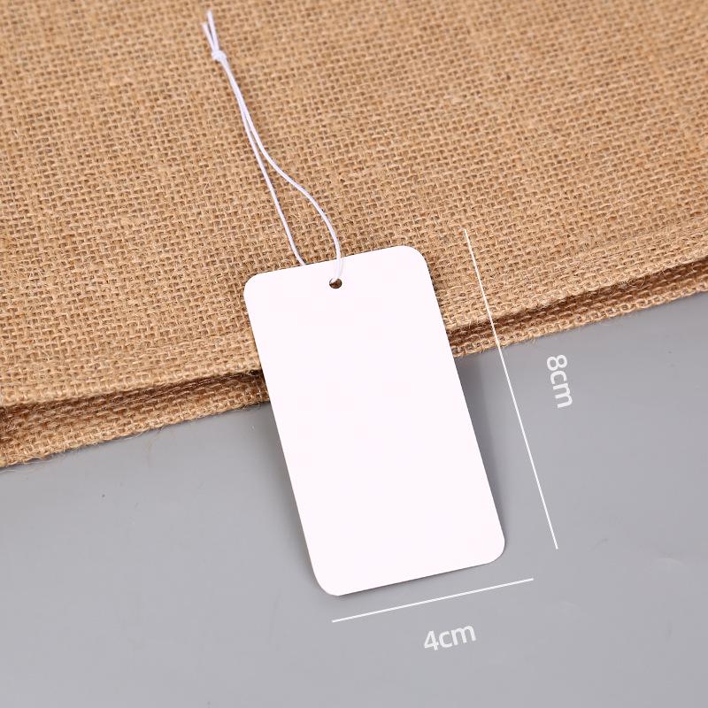 In-Stock Blank Cardboard Jewelry Tags with Elastic Rope for Clothing Accessories